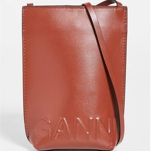 GANNI
Small Crossbody Leather Bag - Madder Brown